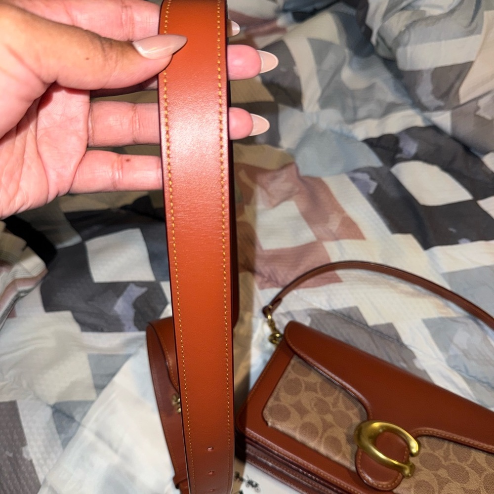Coach Tabby 26 Signature Logo Coated Canvas Shoulder Bag - Picture 7 of 10
